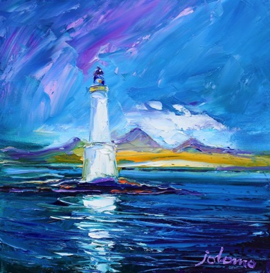 Skervule Lighthouse and the Paps of Jura 12x12